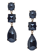 Blu Bijoux Gem Triple Drop Earrings